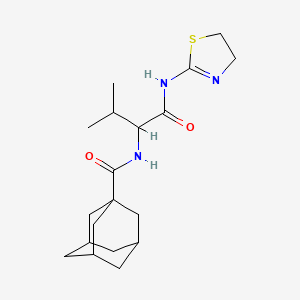 N-[1-(4,5-dihydro-1,3-thiazol-2-ylamino)-3-methyl-1-oxobutan-2-yl]adamantane-1-carboxamide