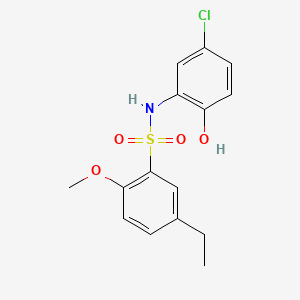 molecular formula C15H16ClNO4S B2380423 N-(5-氯-2-羟基苯基)-5-乙基-2-甲氧基苯磺酰胺 CAS No. 1171564-02-5