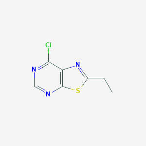 molecular formula C7H6ClN3S B2380425 7-Chloro-2-ethyl-[1,3]thiazolo[5,4-d]pyrimidine CAS No. 1683576-18-2