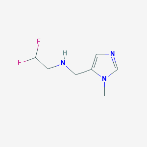 molecular formula C7H11F2N3 B2380427 (2,2-Difluoroethyl)[(1-methyl-1H-imidazol-5-YL)methyl]amine CAS No. 1551863-96-7