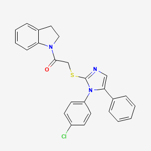 2-((1-(4-chlorophenyl)-5-phenyl-1H-imidazol-2-yl)thio)-1-(indolin-1-yl)ethanone