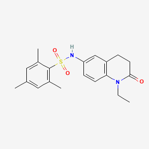 molecular formula C20H24N2O3S B2380431 N-(1-ethyl-2-oxo-1,2,3,4-tetrahydroquinolin-6-yl)-2,4,6-trimethylbenzenesulfonamide CAS No. 921888-51-9