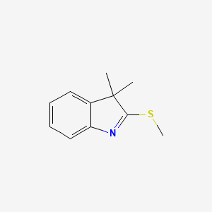 molecular formula C11H13NS B2380434 3,3-dimethyl-2-(methylsulfanyl)-3H-indole CAS No. 19369-75-6
