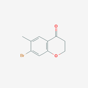 molecular formula C10H9BrO2 B2380435 7-Bromo-6-methylchroman-4-one CAS No. 1273604-53-7