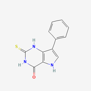 B2380438 7-phenyl-2-thioxo-1,2,3,5-tetrahydro-4H-pyrrolo[3,2-d]pyrimidin-4-one CAS No. 1019137-74-6