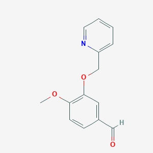 molecular formula C14H13NO3 B2380454 4-Methoxy-3-(pyridin-2-ylmethoxy)benzaldehyde CAS No. 923133-01-1