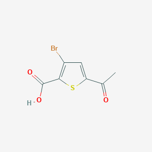 molecular formula C7H5BrO3S B2380457 5-Acetyl-3-bromothiophene-2-carboxylic acid CAS No. 2416242-79-8