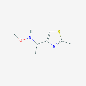 molecular formula C7H12N2OS B2380460 甲氧基[1-(2-甲基-1,3-噻唑-4-基)乙基]胺 CAS No. 1551377-41-3