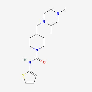 molecular formula C17H28N4OS B2380461 4-((2,4-二甲基哌嗪-1-基)甲基)-N-(噻吩-2-基)哌啶-1-甲酰胺 CAS No. 1421468-74-7
