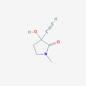 molecular formula C7H9NO2 B2380462 3-乙炔基-3-羟基-1-甲基吡咯烷-2-酮 CAS No. 1202769-93-4