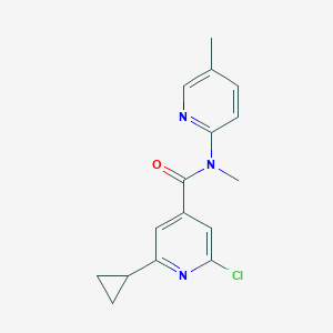 molecular formula C16H16ClN3O B2380463 2-Chloro-6-cyclopropyl-N-methyl-N-(5-methylpyridin-2-yl)pyridine-4-carboxamide CAS No. 2411305-39-8
