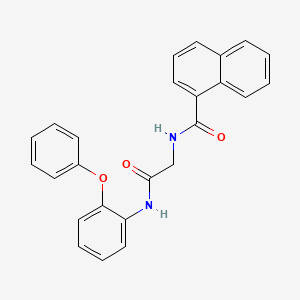 molecular formula C25H20N2O3 B2380465 N-(2-氧代-2-(2-苯氧基苯基氨基)乙基)-1-萘酰胺 CAS No. 2089314-57-6