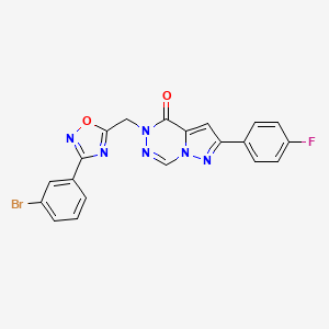 molecular formula C20H12BrFN6O2 B2380466 N-(3-甲基丁基)-2-{4-[(甲磺酰基)氨基]苯氧基}烟酰胺 CAS No. 1251584-26-5