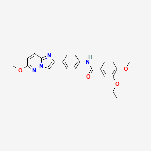 molecular formula C24H24N4O4 B2380474 3,4-diethoxy-N-(4-(6-methoxyimidazo[1,2-b]pyridazin-2-yl)phenyl)benzamide CAS No. 953243-30-6