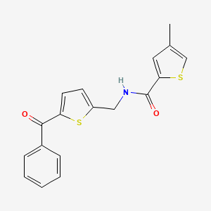 molecular formula C18H15NO2S2 B2380482 N-((5-苯甲酰噻吩-2-基)甲基)-4-甲基噻吩-2-甲酰胺 CAS No. 1797965-07-1