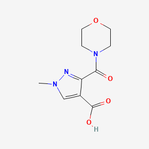molecular formula C10H13N3O4 B2380485 1-methyl-3-(morpholin-4-ylcarbonyl)-1H-pyrazole-4-carboxylic acid CAS No. 1006491-12-8
