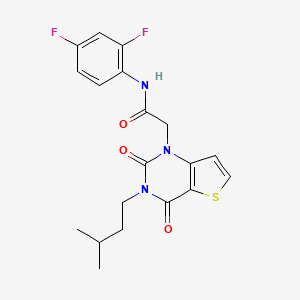 molecular formula C19H19F2N3O3S B2380492 N-(2,4-difluorophenyl)-2-[3-(3-methylbutyl)-2,4-dioxo-3,4-dihydrothieno[3,2-d]pyrimidin-1(2H)-yl]acetamide CAS No. 1252817-92-7