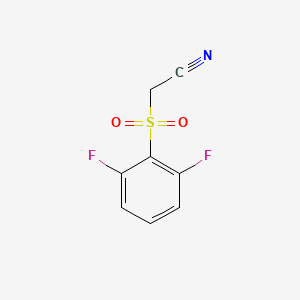 molecular formula C8H5F2NO2S B2380493 [(2,6-二氟苯基)磺酰基]乙腈 CAS No. 1326942-29-3
