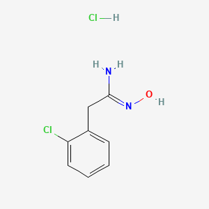 molecular formula C8H10Cl2N2O B2380499 2-(2-氯苯基)-N'-羟乙酰胺盐酸盐 CAS No. 1173313-82-0