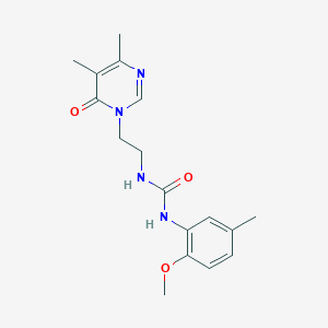 molecular formula C17H22N4O3 B2380506 1-(2-(4,5-dimethyl-6-oxopyrimidin-1(6H)-yl)ethyl)-3-(2-methoxy-5-methylphenyl)urea CAS No. 1396866-61-7