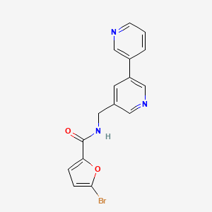 molecular formula C16H12BrN3O2 B2380507 N-([3,3'-联吡啶]-5-基甲基)-5-溴呋喃-2-甲酰胺 CAS No. 2178771-94-1