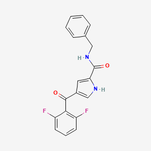 molecular formula C19H14F2N2O2 B2380514 N-benzyl-4-(2,6-difluorobenzoyl)-1H-pyrrole-2-carboxamide CAS No. 478259-84-6