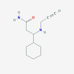 molecular formula C12H20N2O B2380527 3-Cyclohexyl-3-(prop-2-ynylamino)propanamide CAS No. 1645496-86-1