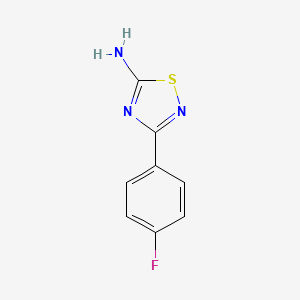 molecular formula C8H6FN3S B2380528 3-(4-氟苯基)-1,2,4-噻二唑-5-胺 CAS No. 874356-96-4