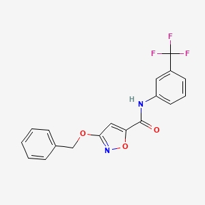 molecular formula C18H13F3N2O3 B2380529 3-(苄氧基)-N-(3-(三氟甲基)苯基)异噁唑-5-甲酰胺 CAS No. 1421526-12-6
