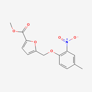 molecular formula C14H13NO6 B2380539 5-[(4-甲基-2-硝基苯氧基)甲基]呋喃-2-羧酸甲酯 CAS No. 406470-84-6