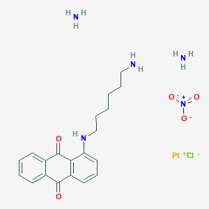 1-(6-Aminohexylamino)anthracene-9,10-dione;azane;platinum(2+);chloride;nitrate