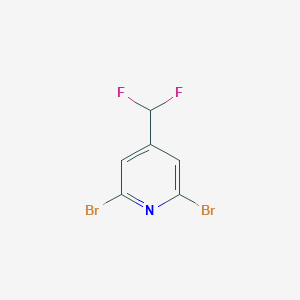 molecular formula C6H3Br2F2N B2380547 2,6-二溴-4-(二氟甲基)吡啶 CAS No. 1804934-26-6
