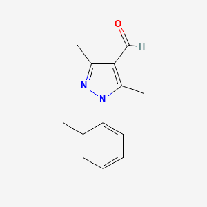 molecular formula C13H14N2O B2380549 3,5-二甲基-1-(2-甲基苯基)-1H-吡唑-4-甲醛 CAS No. 400757-04-2