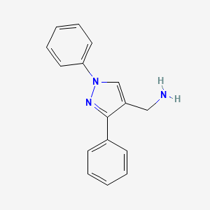 molecular formula C16H15N3 B2380551 (1,3-diphenyl-1H-pyrazol-4-yl)methylamine CAS No. 512810-07-0