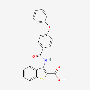 molecular formula C23H17NO4S B2380562 Methyl 3-(4-phenoxybenzamido)benzo[b]thiophene-2-carboxylate CAS No. 397278-84-1