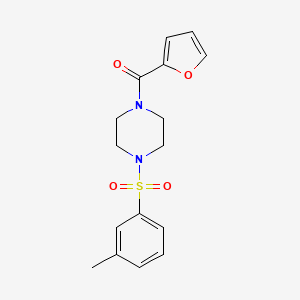 molecular formula C16H18N2O4S B2380564 呋喃-2-基(4-(间甲苯磺酰基)哌嗪-1-基)甲酮 CAS No. 670272-51-2
