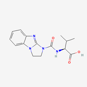 molecular formula C15H18N4O3 B2380568 (2S)-2-(1,2-dihydroimidazo[1,2-a]benzimidazole-3-carbonylamino)-3-methylbutanoic acid CAS No. 1173683-94-7