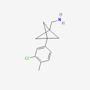 molecular formula C13H16ClN B2380571 [3-(3-Chloro-4-methylphenyl)-1-bicyclo[1.1.1]pentanyl]methanamine CAS No. 2287301-13-5