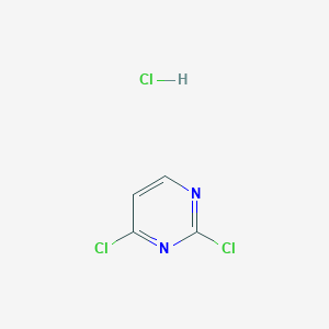 molecular formula C4H3Cl3N2 B2380592 2,4-Dichloropyrimidine hydrochloride CAS No. 1983945-11-4; 3934-20-1