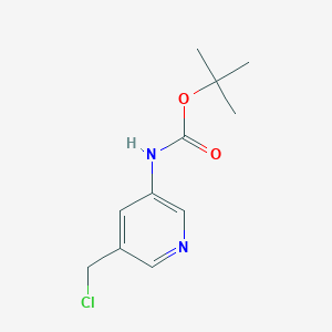 molecular formula C11H15ClN2O2 B2380602 Tert-butyl 5-(chloromethyl)pyridin-3-ylcarbamate CAS No. 1196153-37-3