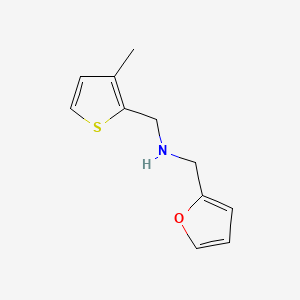 molecular formula C11H13NOS B2380610 1-(呋喃-2-基)-N-[(3-甲硫代吩-2-基)甲基]甲胺 CAS No. 880813-89-8