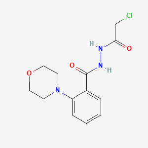 molecular formula C13H16ClN3O3 B2380614 N'-(2-Chloroacetyl)-2-morpholin-4-ylbenzohydrazide CAS No. 2224426-21-3