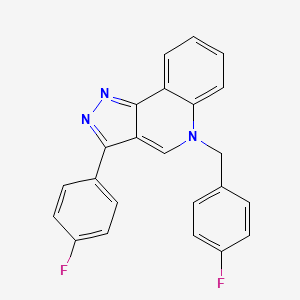 molecular formula C23H15F2N3 B2380615 5-(4-氟苄基)-3-(4-氟苯基)-5H-吡唑并[4,3-c]喹啉 CAS No. 866342-51-0