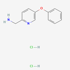 molecular formula C12H14Cl2N2O B2380616 (5-苯氧基吡啶-2-基)甲胺二盐酸盐 CAS No. 1955531-07-3