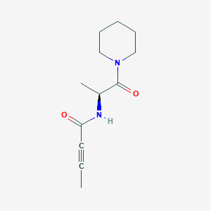 molecular formula C12H18N2O2 B2380619 N-[(2S)-1-Oxo-1-piperidin-1-ylpropan-2-yl]but-2-ynamide CAS No. 2411177-47-2