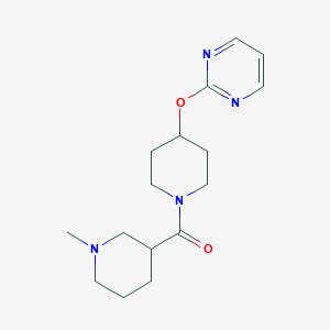 molecular formula C16H24N4O2 B2380638 (1-Methylpiperidin-3-yl)(4-(pyrimidin-2-yloxy)piperidin-1-yl)methanone CAS No. 1421493-41-5