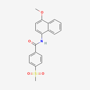 molecular formula C19H17NO4S B2380640 N-(4-甲氧基萘-1-基)-4-甲磺酰基苯甲酰胺 CAS No. 896348-85-9