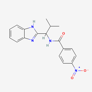 N-[1-(1H-benzimidazol-2-yl)-2-methylpropyl]-4-nitrobenzamide