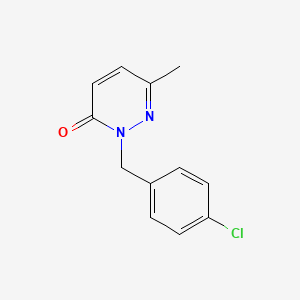 molecular formula C12H11ClN2O B2380656 2-[(4-氯苯基)甲基]-6-甲基吡啶并嘧啶-3-酮 CAS No. 219865-62-0