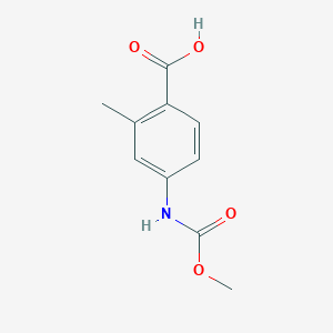 molecular formula C10H11NO4 B2380664 4-[(Methoxycarbonyl)amino]-2-methylbenzoic acid CAS No. 1248431-74-4